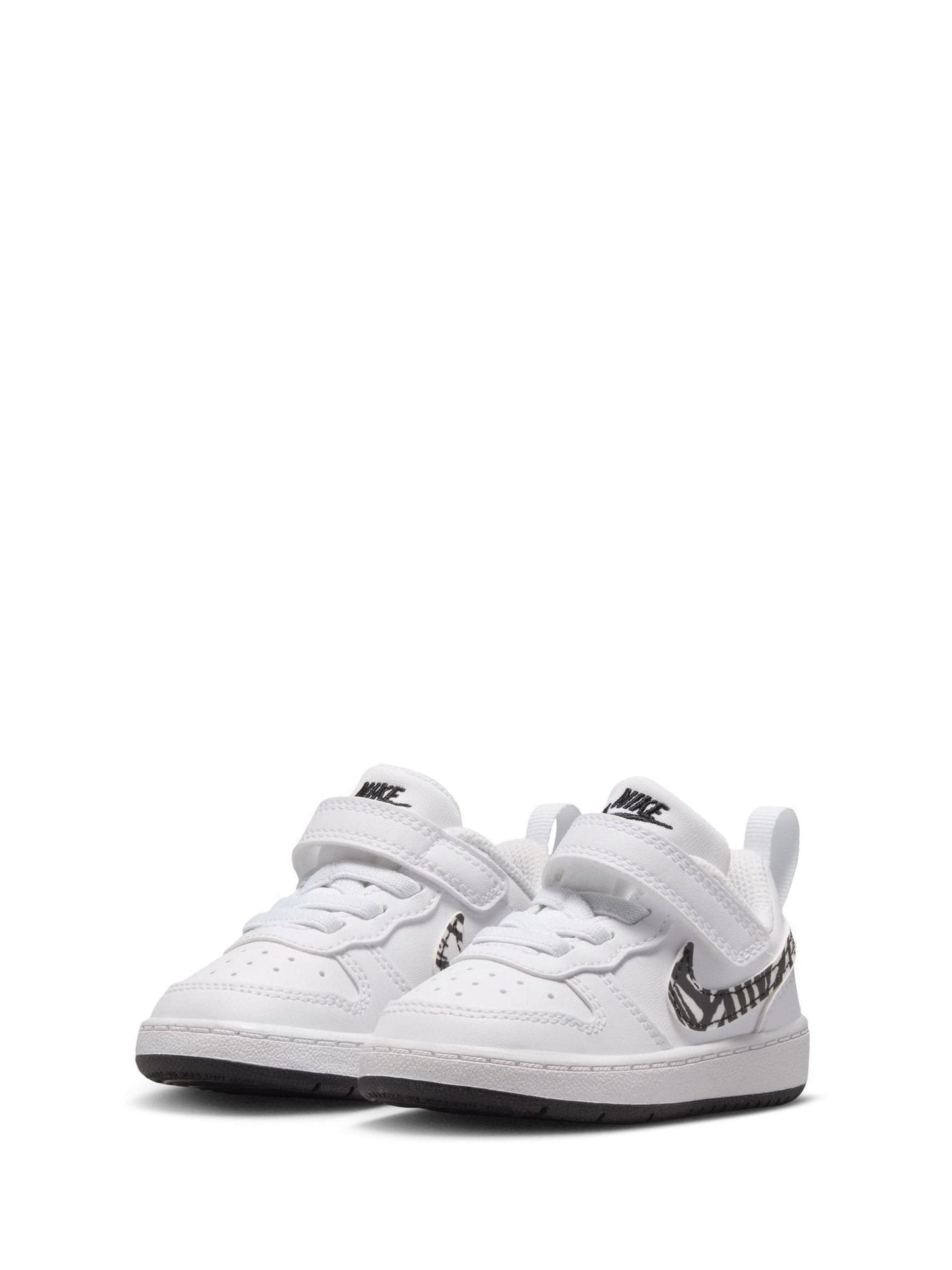 Nike White Zebra Animal Infant Court Borough Low Recraft Trainers image 3