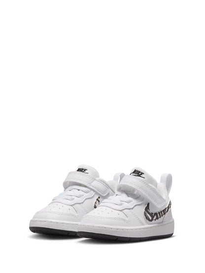 Nike White Zebra Animal Infant Court Borough Low Recraft Trainers image 3