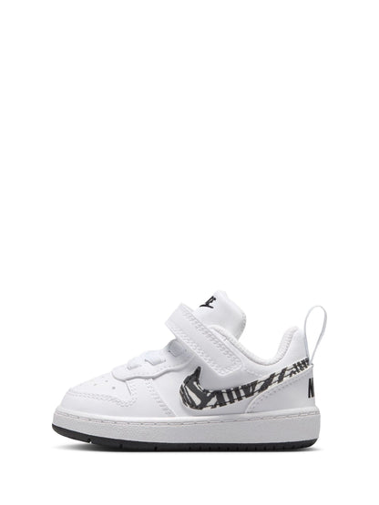 Nike White Zebra Animal Infant Court Borough Low Recraft Trainers image 6