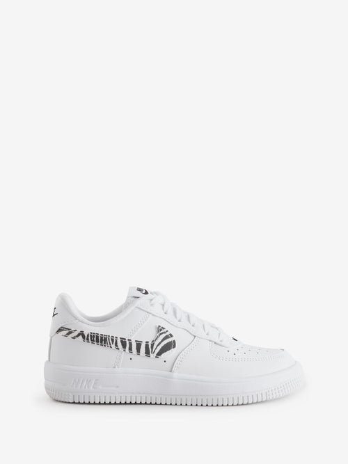 Nike White Zebra Animal Junior Air Force 1 Low Trainers image 1