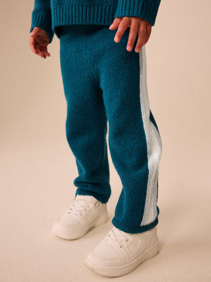 Dsiney Kidz - Teal Blue Tokyo Knitted Crew Neck Jumper and Joggers Set (3mths-7yrs) image 3