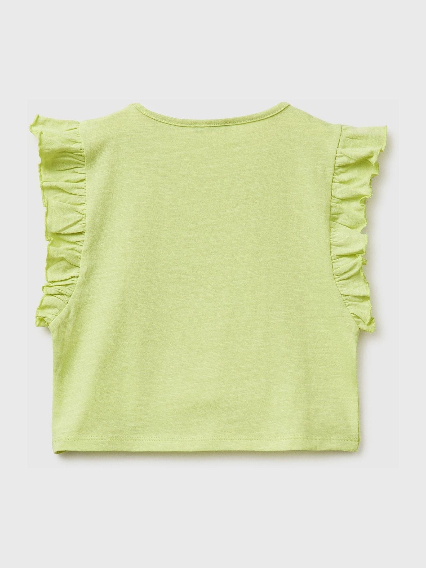 Benetton Yellow Butterfly Printed T-Shirt image 2