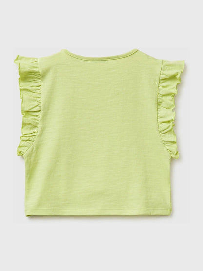 Benetton Yellow Butterfly Printed T-Shirt image 2