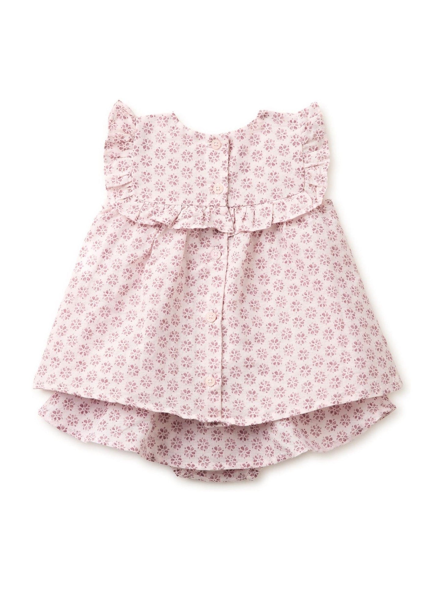 Benetton Pink Benetton Printed Linen Blend Top & Bottoms Set image 2