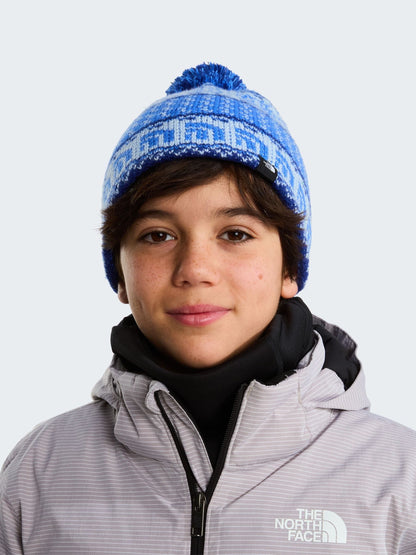 The North Face Blue Kids Cabin Ski Tuke Pom Beanie - image 2