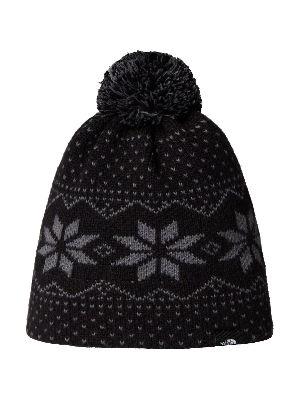 The North Face Black/Print Kids Cabin Ski Tuke Pom Beanie - image 1