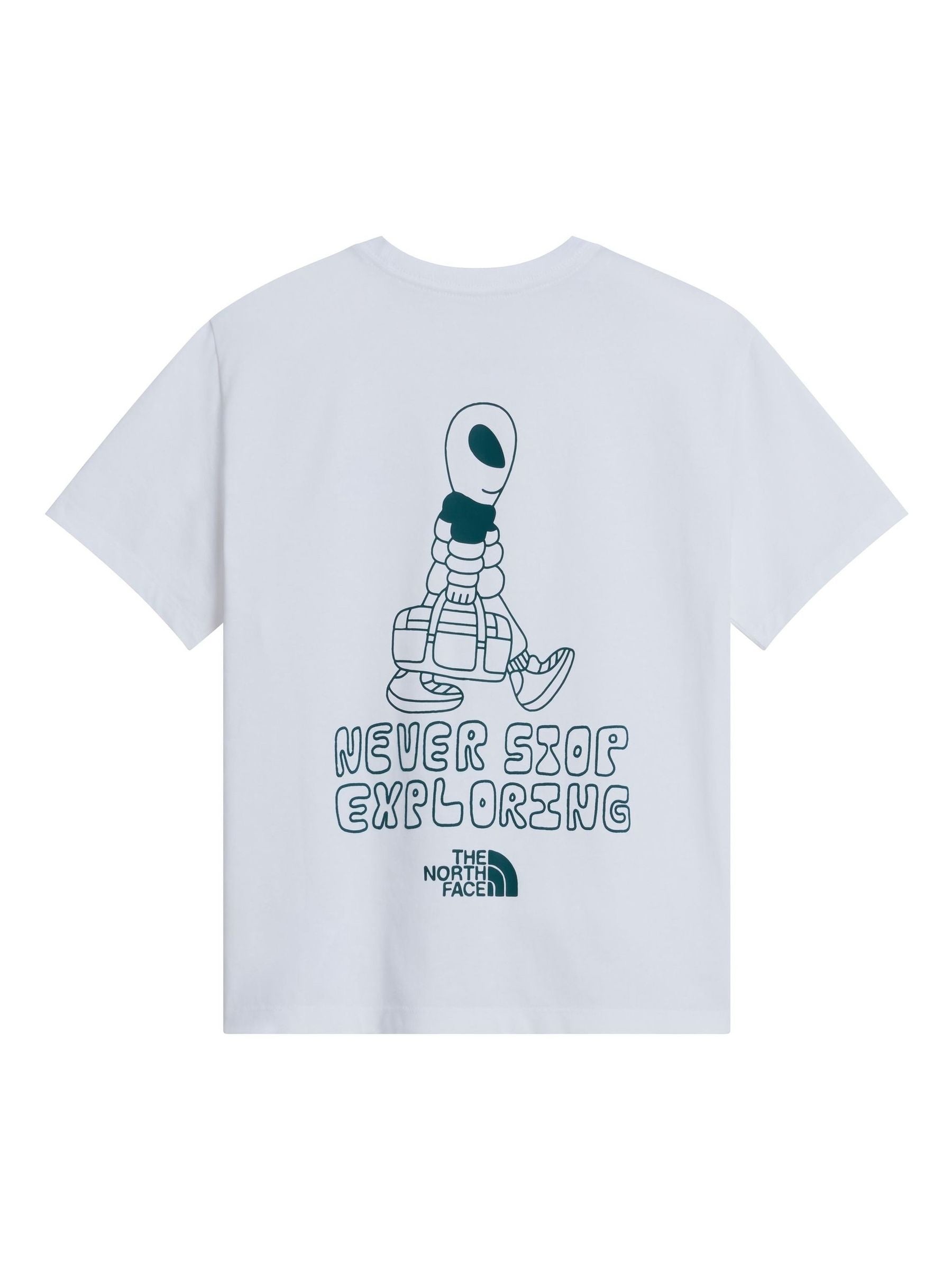 Dsiney Kidz - The North Face White Teen Alien Back Graphic T-Shirt image 1