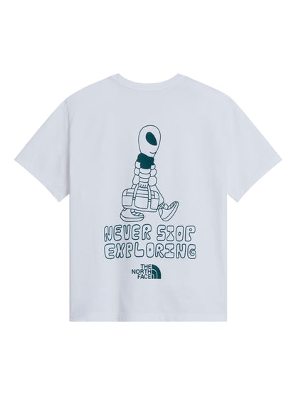 Dsiney Kidz - The North Face White Teen Alien Back Graphic T-Shirt image 1