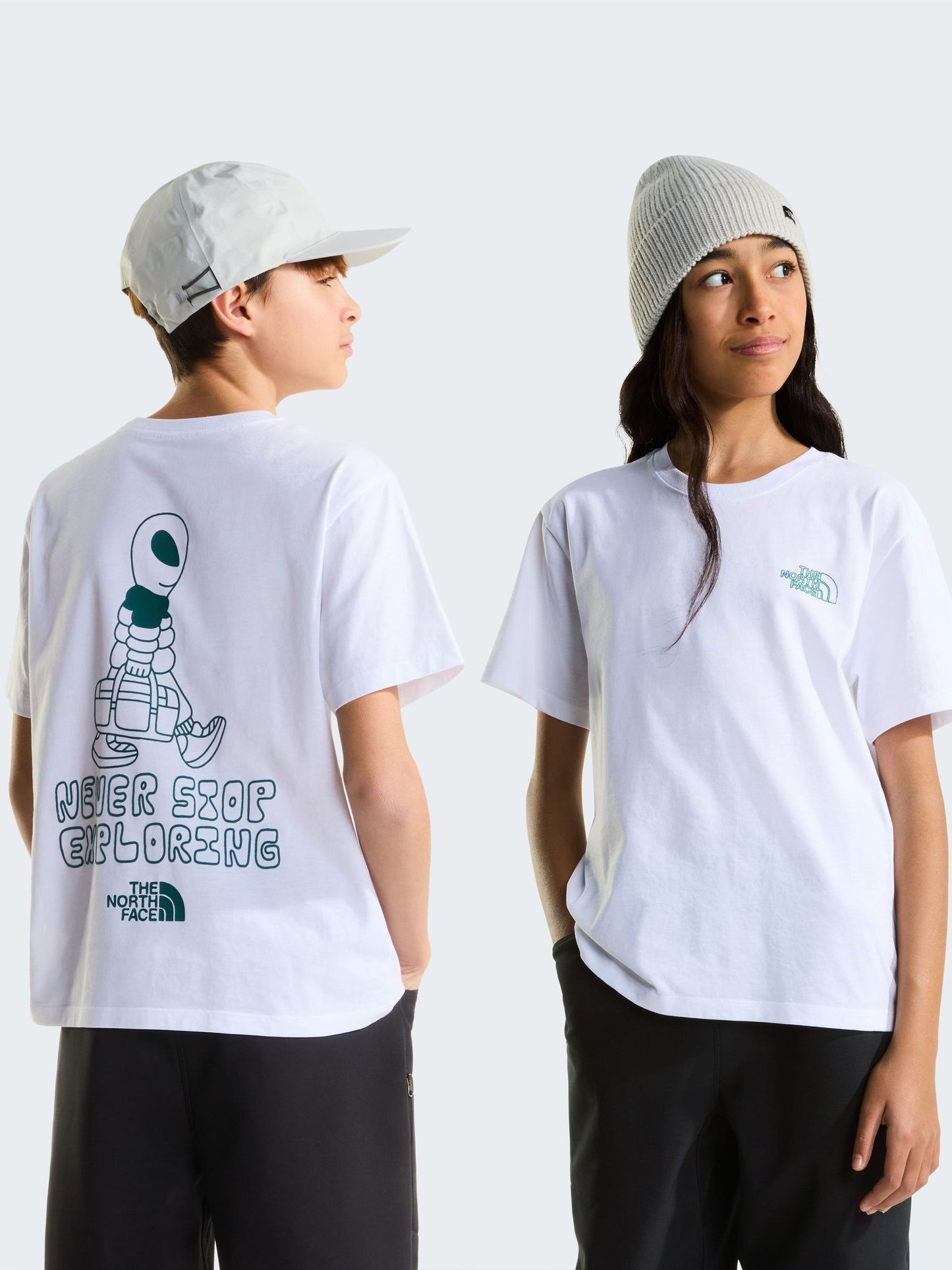 Dsiney Kidz - The North Face White Teen Alien Back Graphic T-Shirt image 2