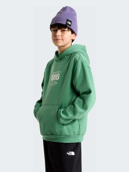 Dsiney Kidz - The North Face Green Teen Track Relaxed Graphic Hoodie image 1