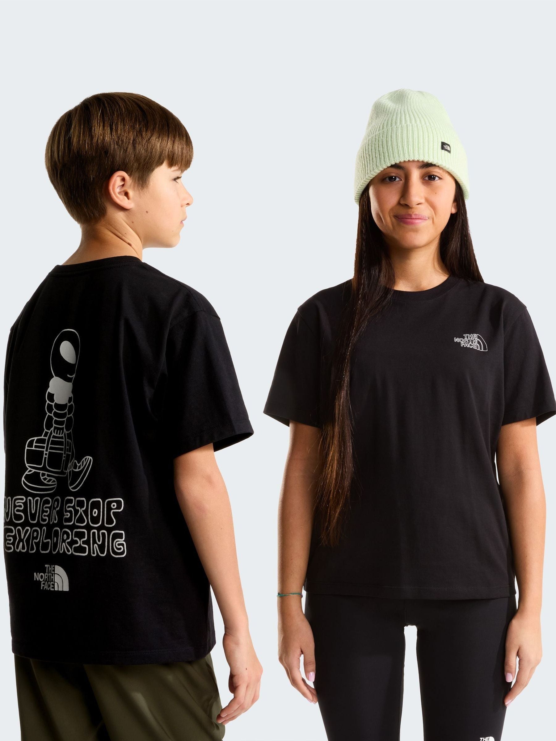 Dsiney Kidz - The North Face Black Teen Alien Back Graphic T-Shirt image 2