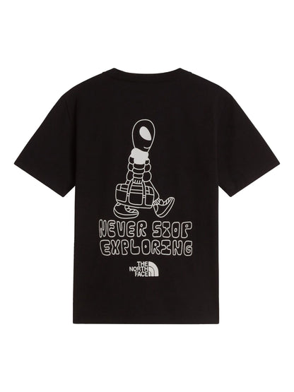 Dsiney Kidz - The North Face Black Teen Alien Back Graphic T-Shirt image 5