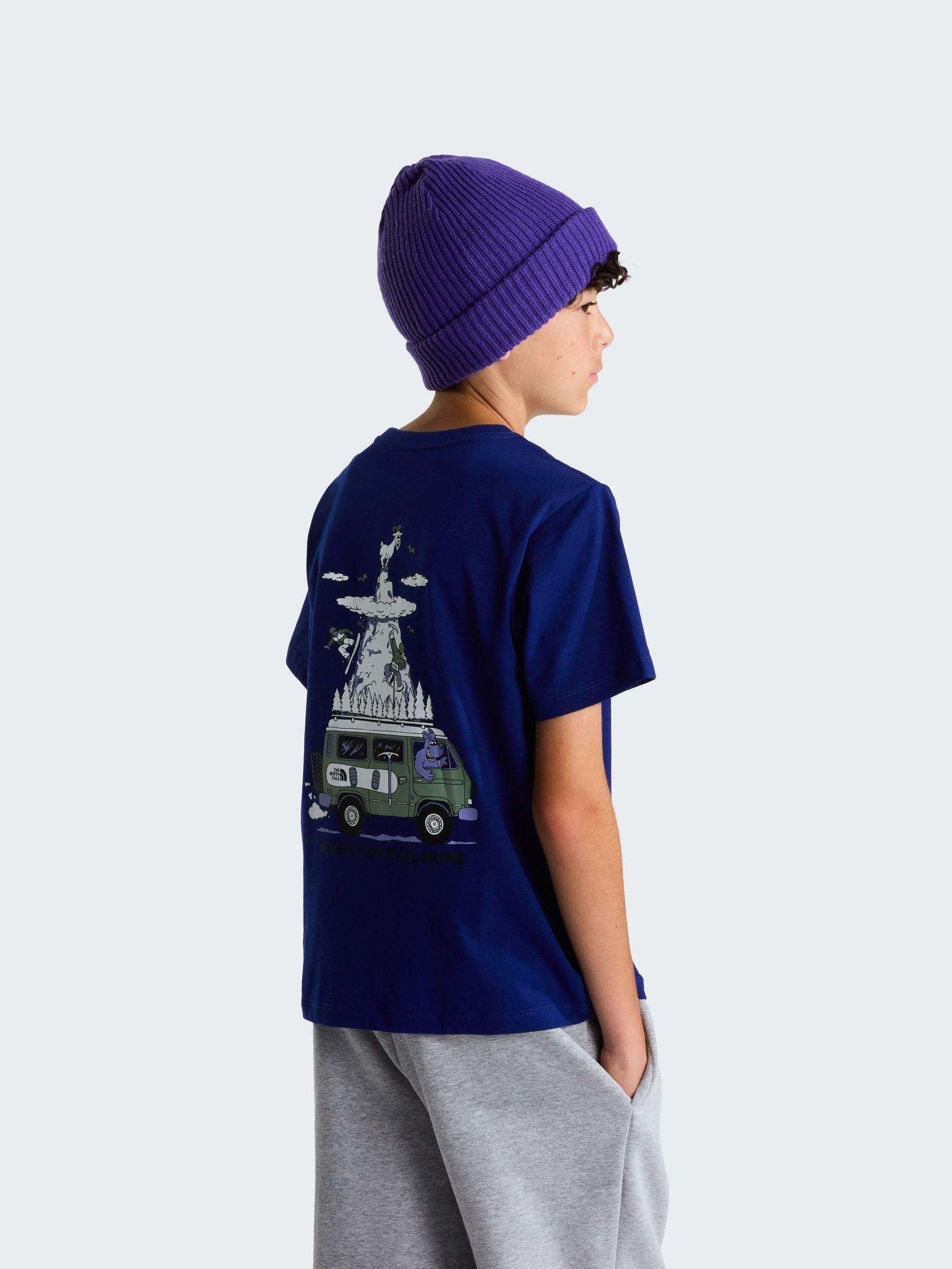 Dsiney Kidz - The North Face Blue Teen Outdoor Back Graphic T-Shirt image 4