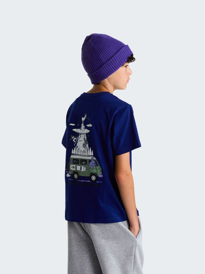 Dsiney Kidz - The North Face Blue Teen Outdoor Back Graphic T-Shirt image 4
