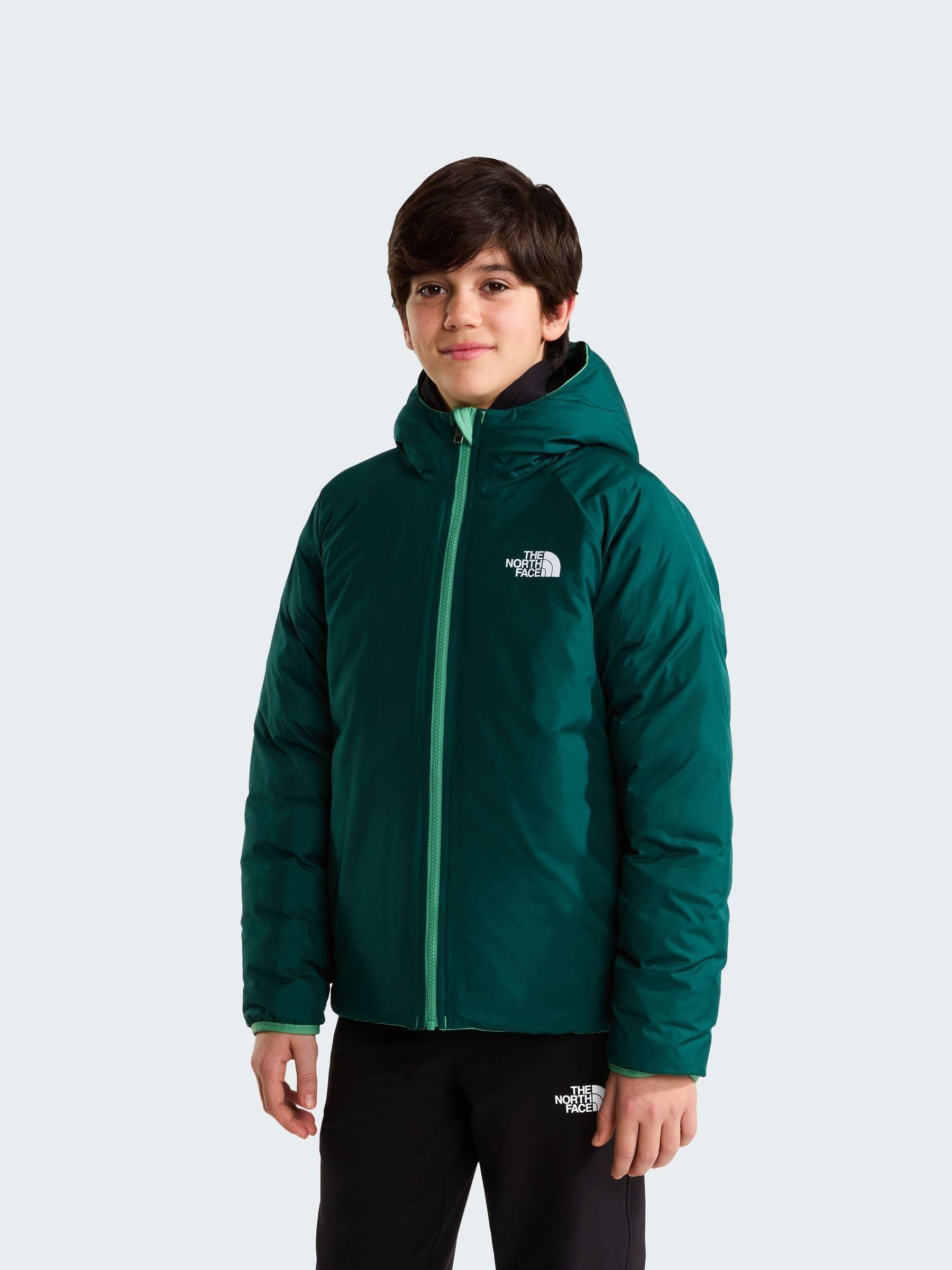 Dsiney Kidz - The North Face Green Reversible Perrito Hooded Puffer Jacket image 3