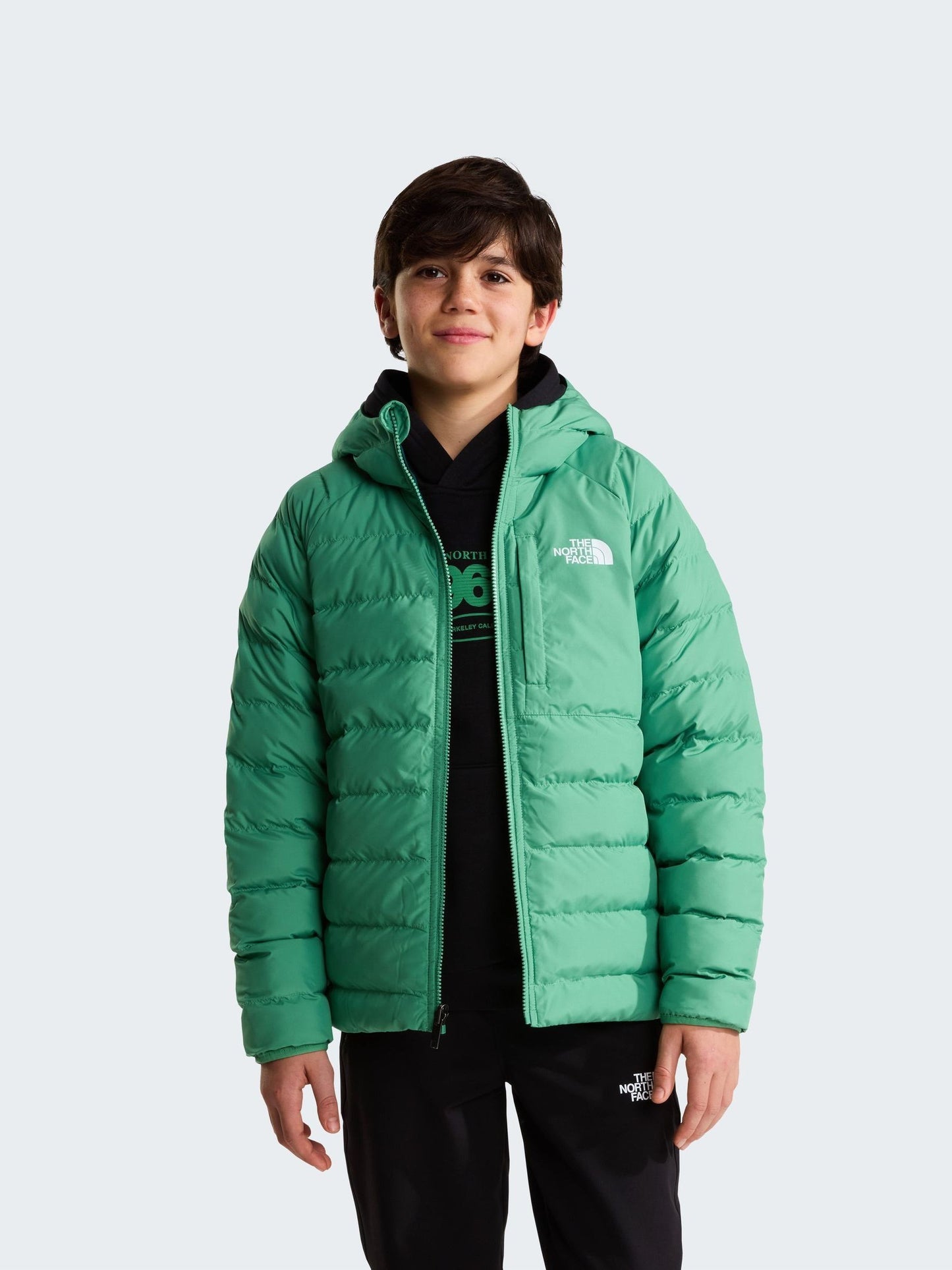 Dsiney Kidz - The North Face Green Reversible Perrito Hooded Puffer Jacket image 5