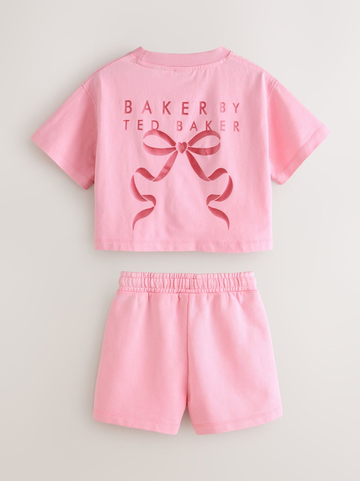 Baker by Ted Baker 2 Piece Acid Wash Bow Graphic T-Shirt & Short Set image 10