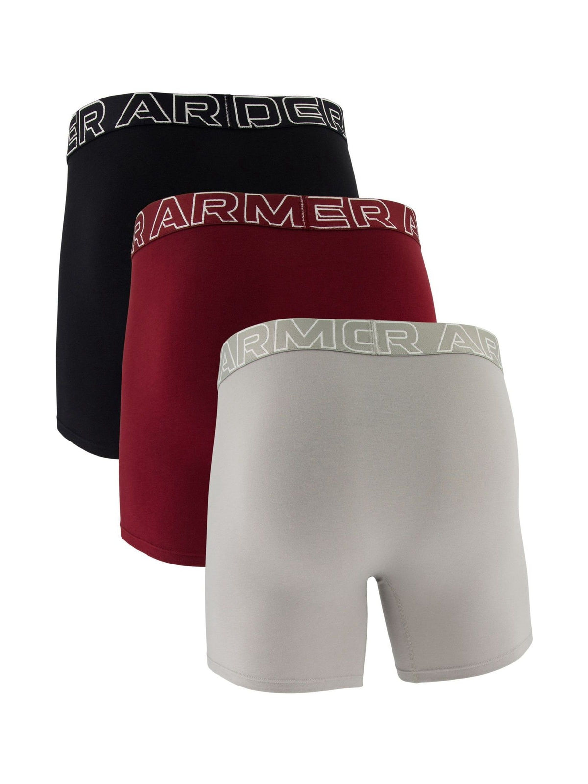 Dsiney Kidz - Under Armour Red Performance Cotton Solid 6" Boxers 3 Pack image 2