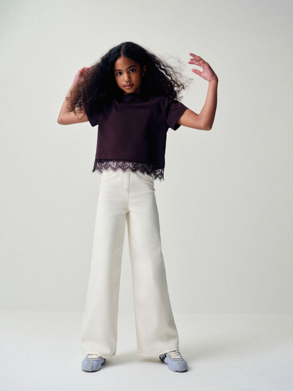 Dsiney Kidz - The Set Wide Leg Pull On Jeggings 3 Pack Pink/Cream image 4
