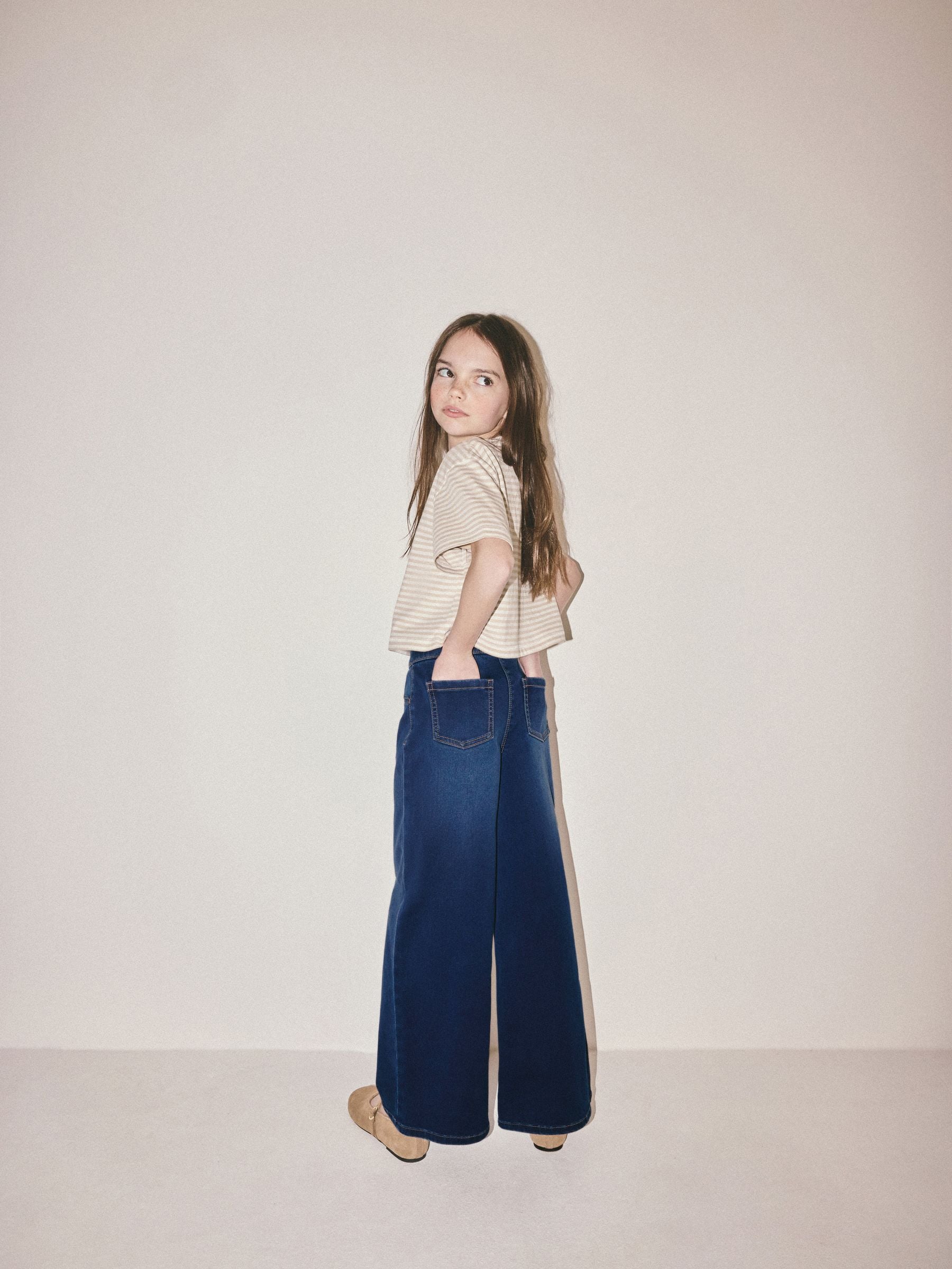 Dsiney Kidz - The Set Wide Leg Pull On Jeggings 3 Pack Dark Blue/Mid Blue/Black Denim image 4