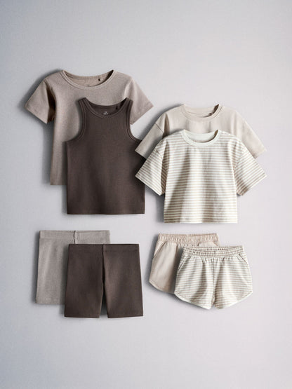 Dsiney Kidz - The Set 8 Pack Top and Shorts Set Neutral image 1