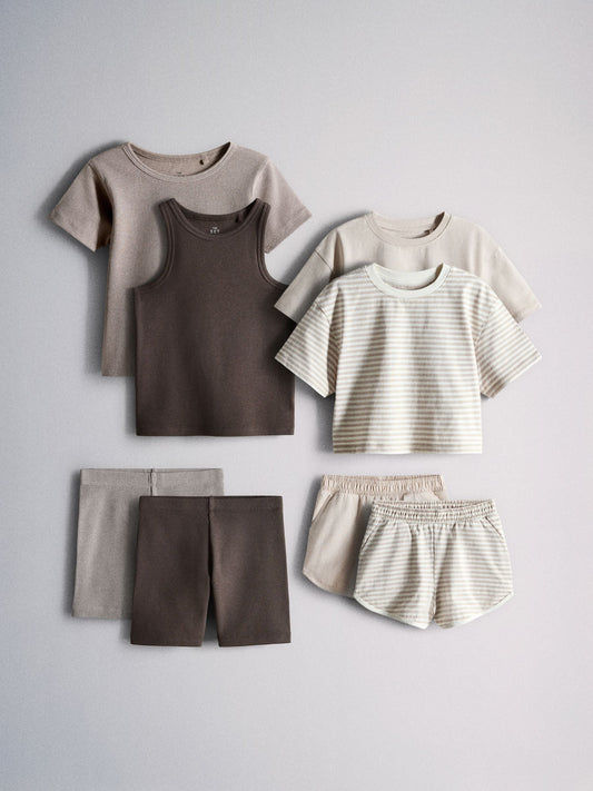 Dsiney Kidz - The Set 8 Pack Top and Shorts Set Neutral image 1