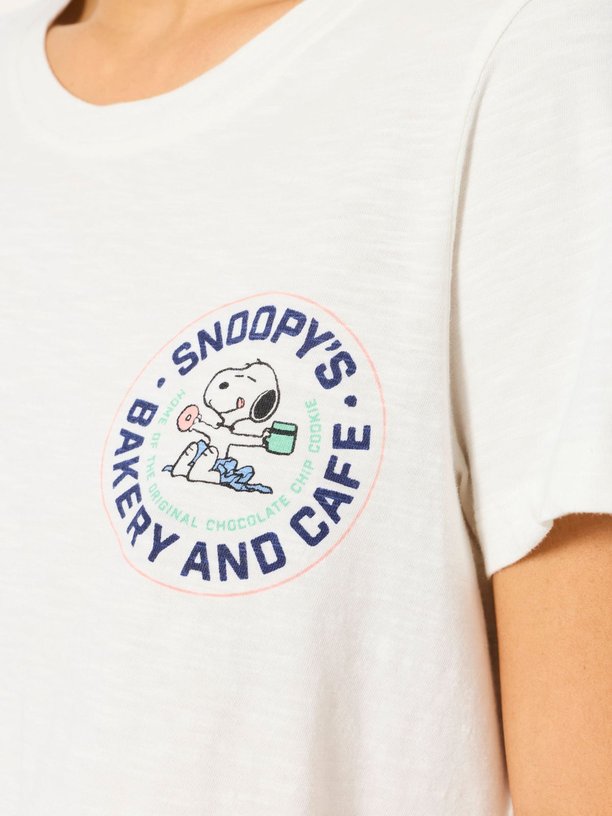 FatFace Navy Blue Cafe Snoopy Pant and Tee Pyjama Set - image 4