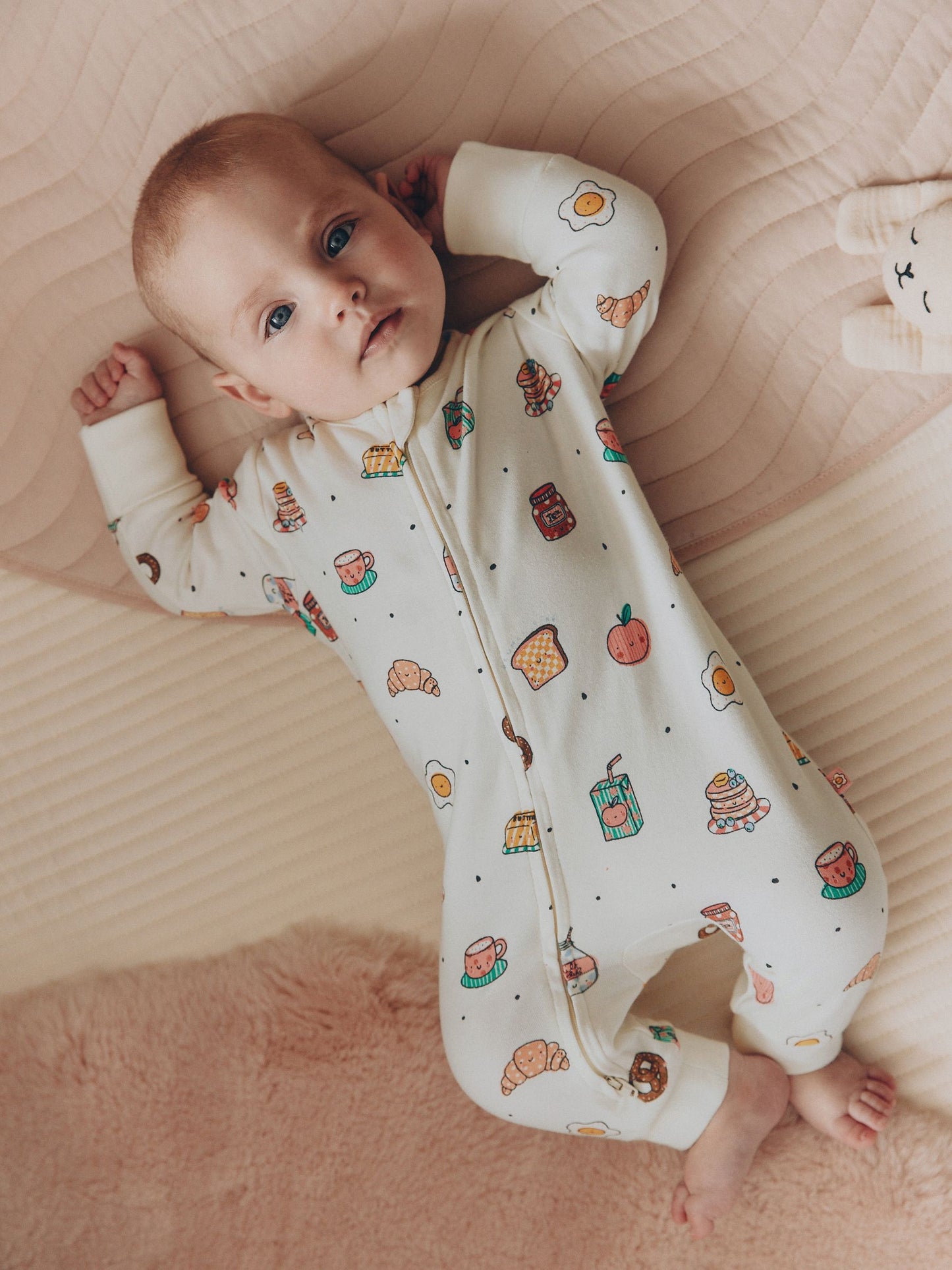 Bright Brunch Two Way Zip Baby Sleepsuits 3 Pack (0mths-3yrs) image 2