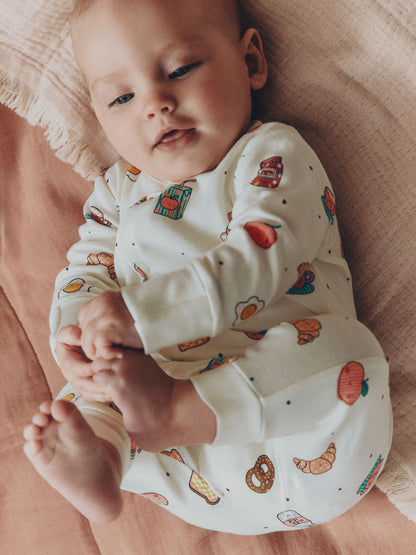 Bright Brunch Two Way Zip Baby Sleepsuits 3 Pack (0mths-3yrs) image 3