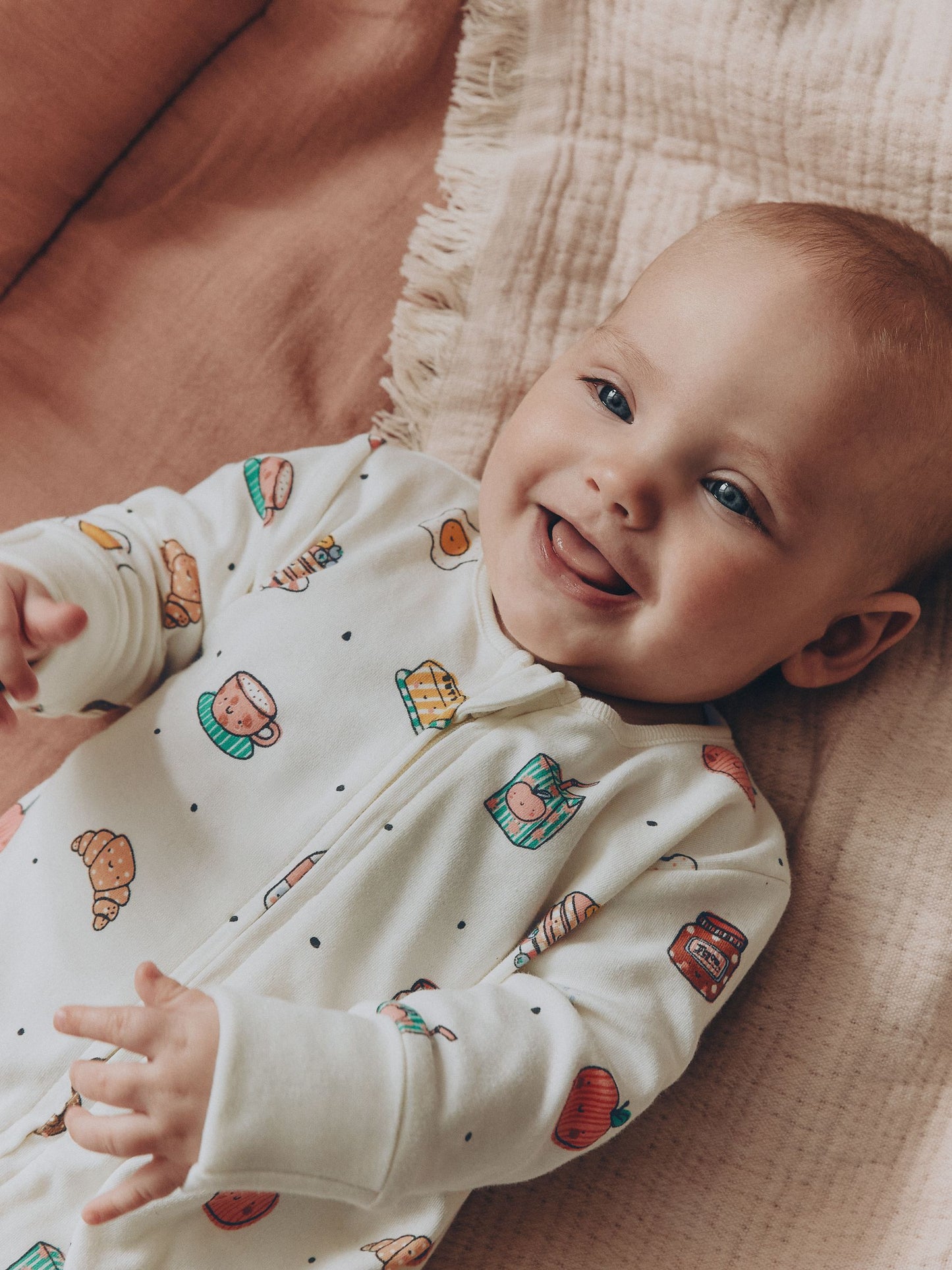 Bright Brunch Two Way Zip Baby Sleepsuits 3 Pack (0mths-3yrs) image 5