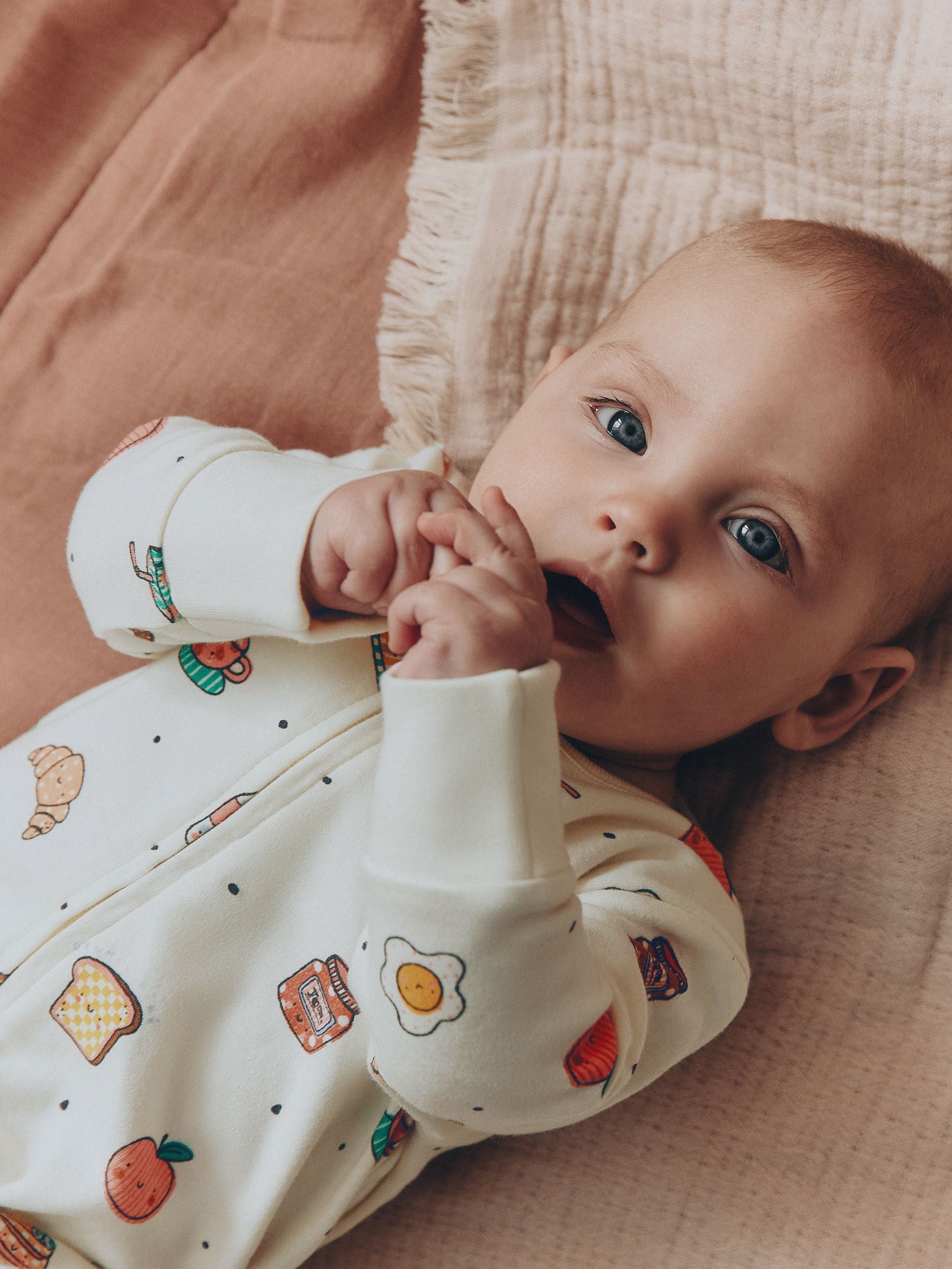 Bright Brunch Two Way Zip Baby Sleepsuits 3 Pack (0mths-3yrs) image 6