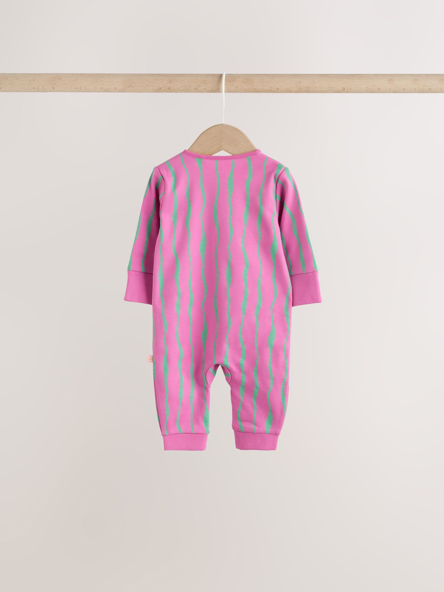 Bright Brunch Two Way Zip Baby Sleepsuits 3 Pack (0mths-3yrs) image 9