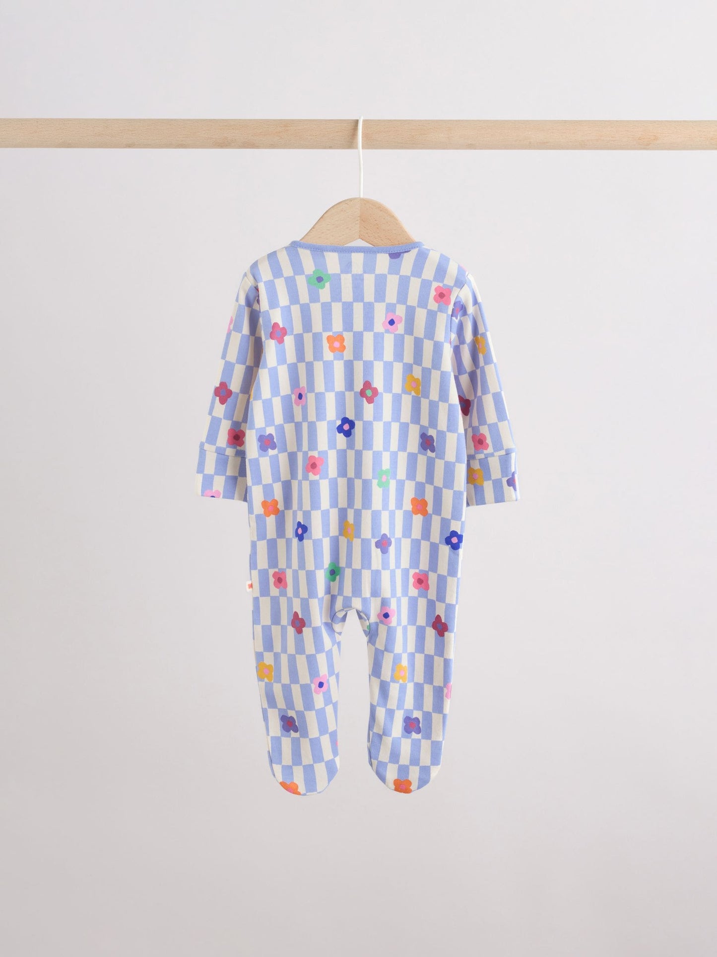 Bright Rainbow Two Way Zip Sleepsuits 3 Pack (0mths-2yrs) image 7