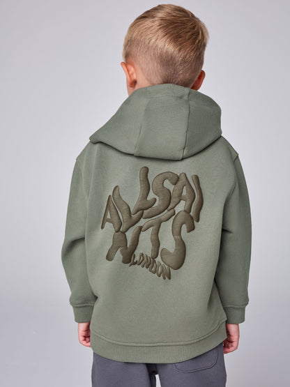 Dsiney Kidz - smALLSAINTS Green Orlando Oversized Pullover Hoodie image 2