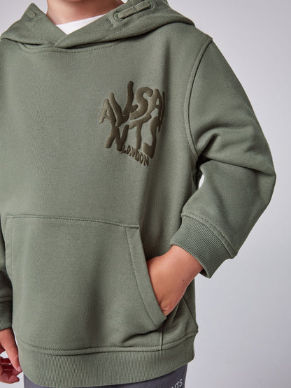 Dsiney Kidz - smALLSAINTS Green Orlando Oversized Pullover Hoodie image 3