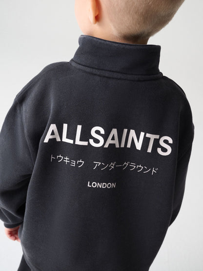 Dsiney Kidz - smALLSAINTS Washed Black Underground Funnel Neck Sweat Top & Jogger Set image 5