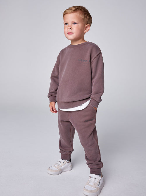 Dsiney Kidz - smALLSAINTS Washed Brown Underground Oversized Sweatshirt and Joggers Set image 1