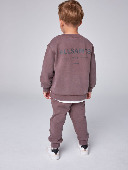Dsiney Kidz - smALLSAINTS Washed Brown Underground Oversized Sweatshirt and Joggers Set image 2