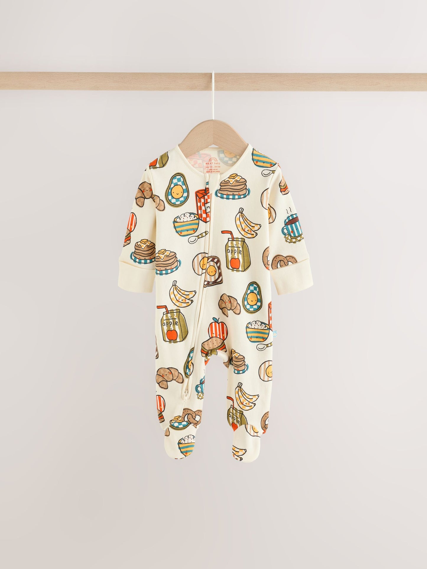 Blue/Orange Brunch Baby Sleepsuit 3 Pack (0mths-2yrs) image 2