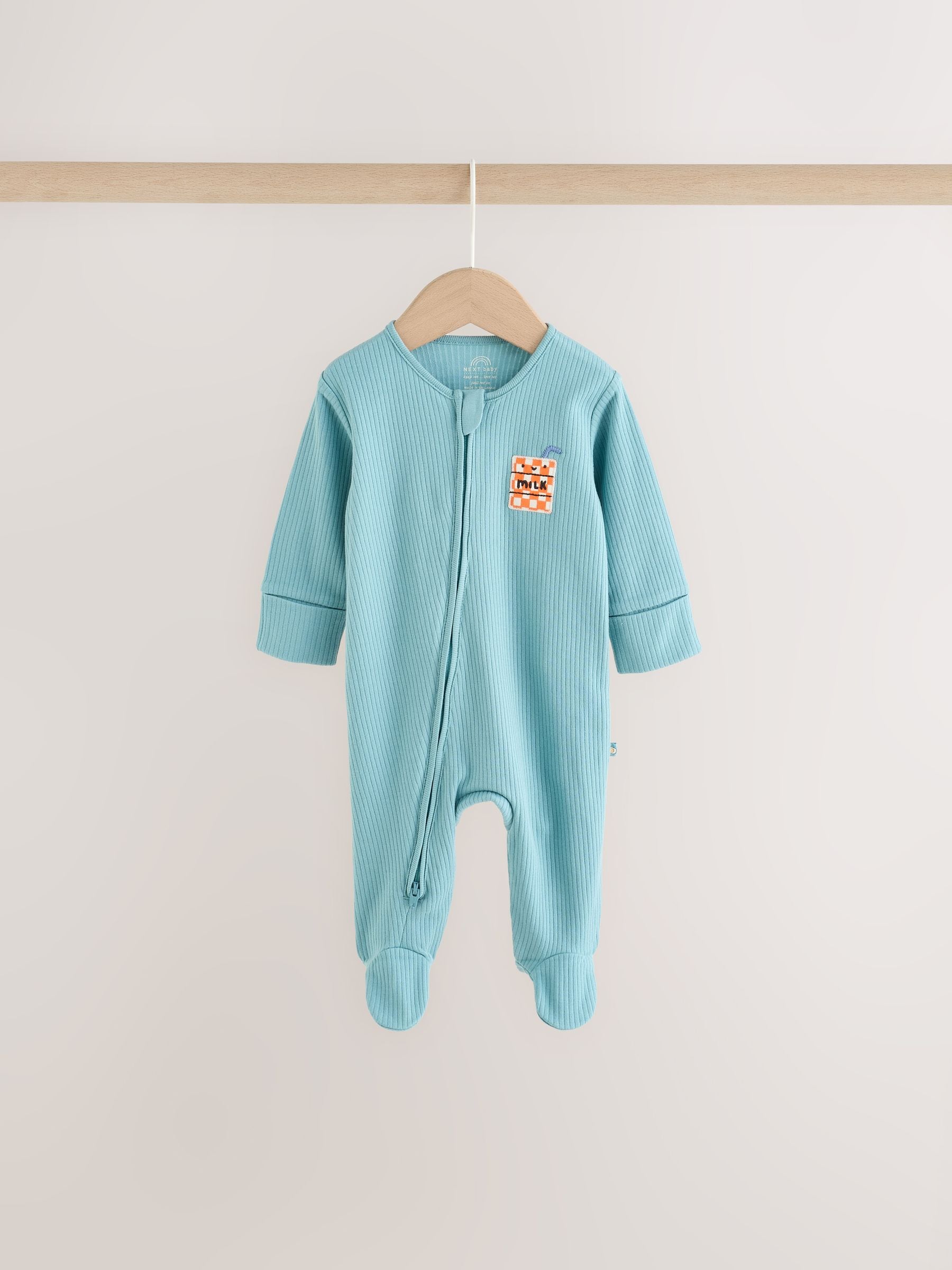 Blue/Orange Brunch Baby Sleepsuit 3 Pack (0mths-2yrs) image 3