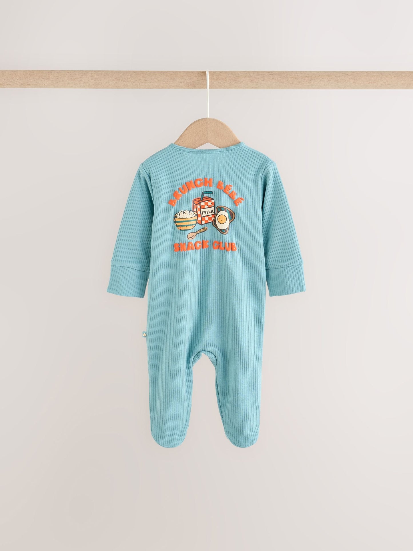 Blue/Orange Brunch Baby Sleepsuit 3 Pack (0mths-2yrs) image 6