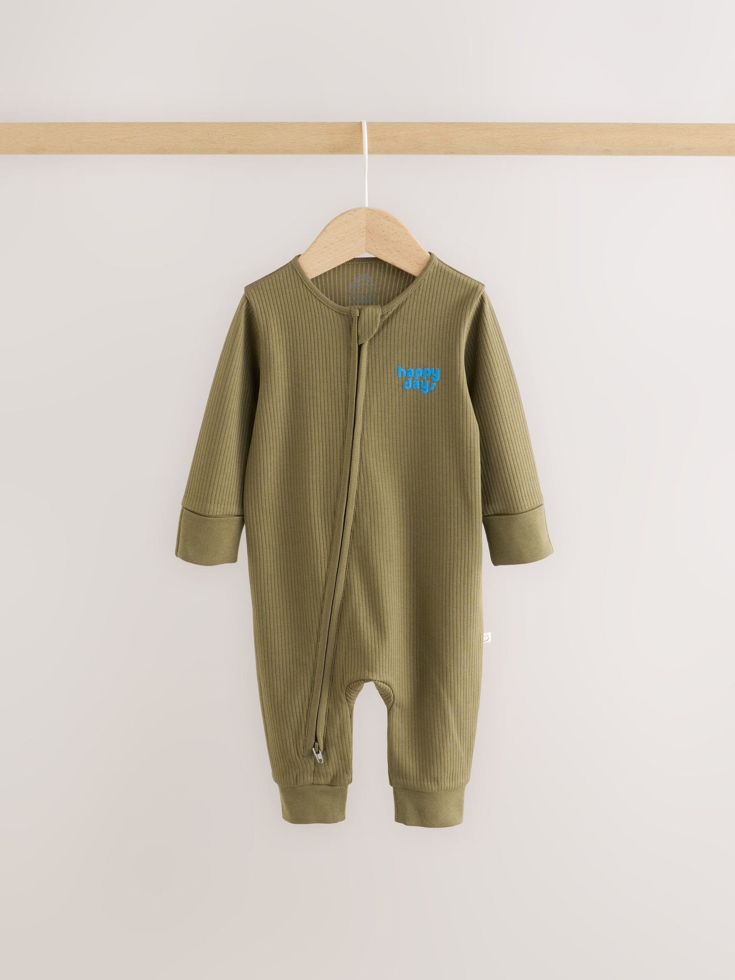 Multi Checkerboard Two Way Zip Baby Sleepsuits 3 Pack (0mths-3yrs) image 3