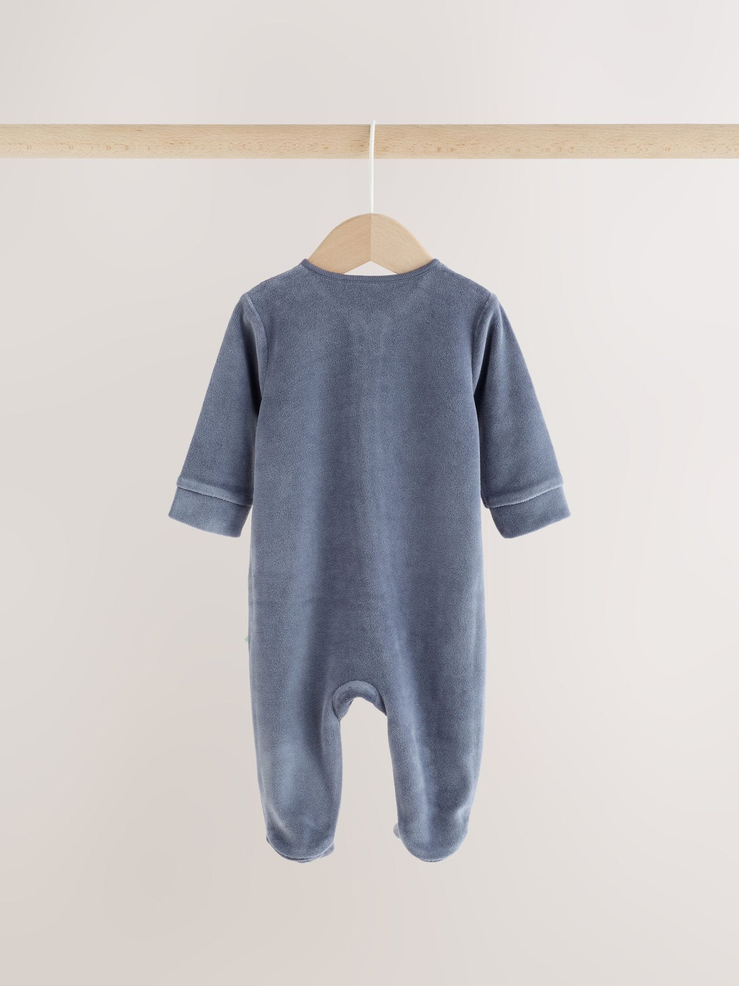 Dsiney Kidz - Blue Velour Two Way Zip Baby Sleepsuits 2 Pack (0mths-2yrs) image 7