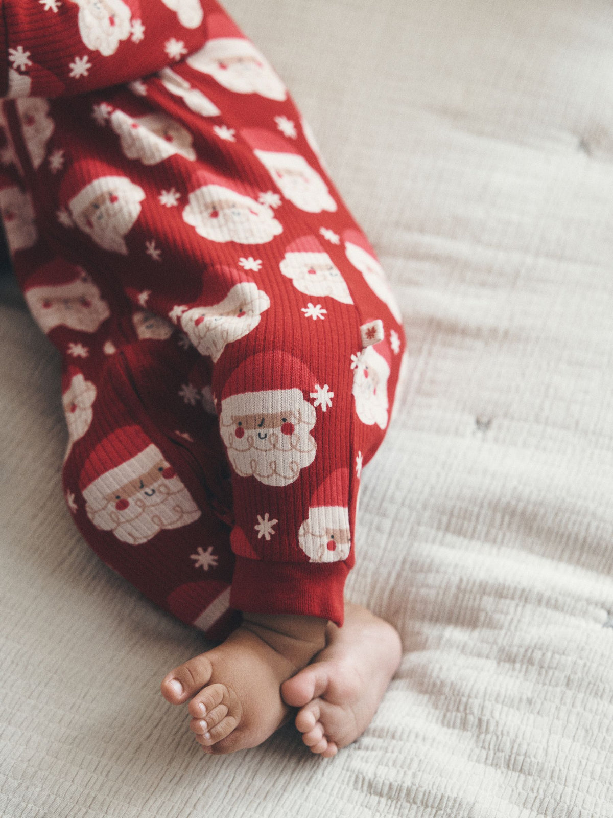 Red Santa Christmas Two Way Zip Sleepsuit (0mths-3yrs) - image 4
