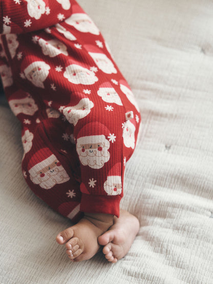 Red Santa Christmas Two Way Zip Sleepsuit (0mths-3yrs) - image 4