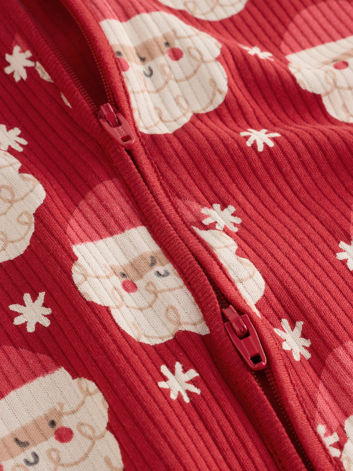 Red Santa Christmas Two Way Zip Sleepsuit (0mths-3yrs) - image 8