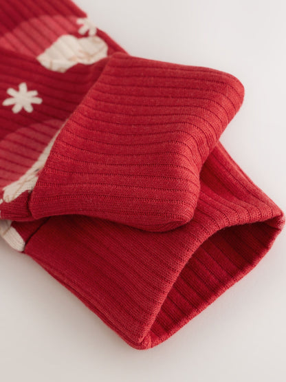 Red Santa Christmas Two Way Zip Sleepsuit (0mths-3yrs) - image 9