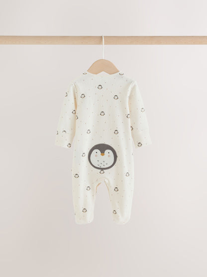 Cream Baby Christmas Sleepsuits 3 Pack (0mths-2yrs) - image 10