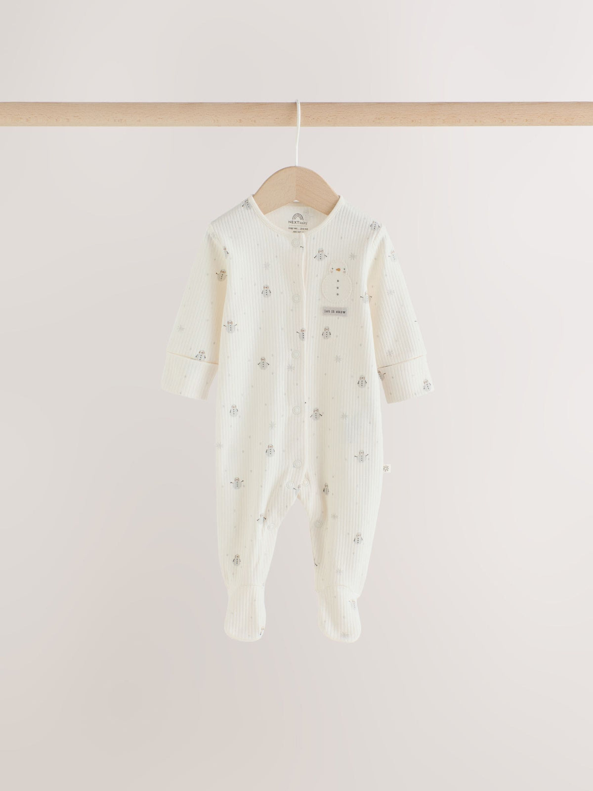 Cream Baby Christmas Sleepsuits 3 Pack (0mths-2yrs) - image 11
