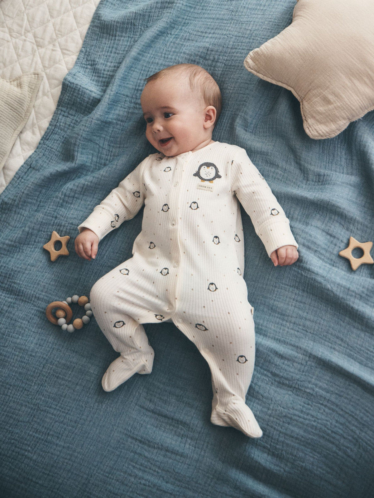 Cream Baby Christmas Sleepsuits 3 Pack (0mths-2yrs) - image 2